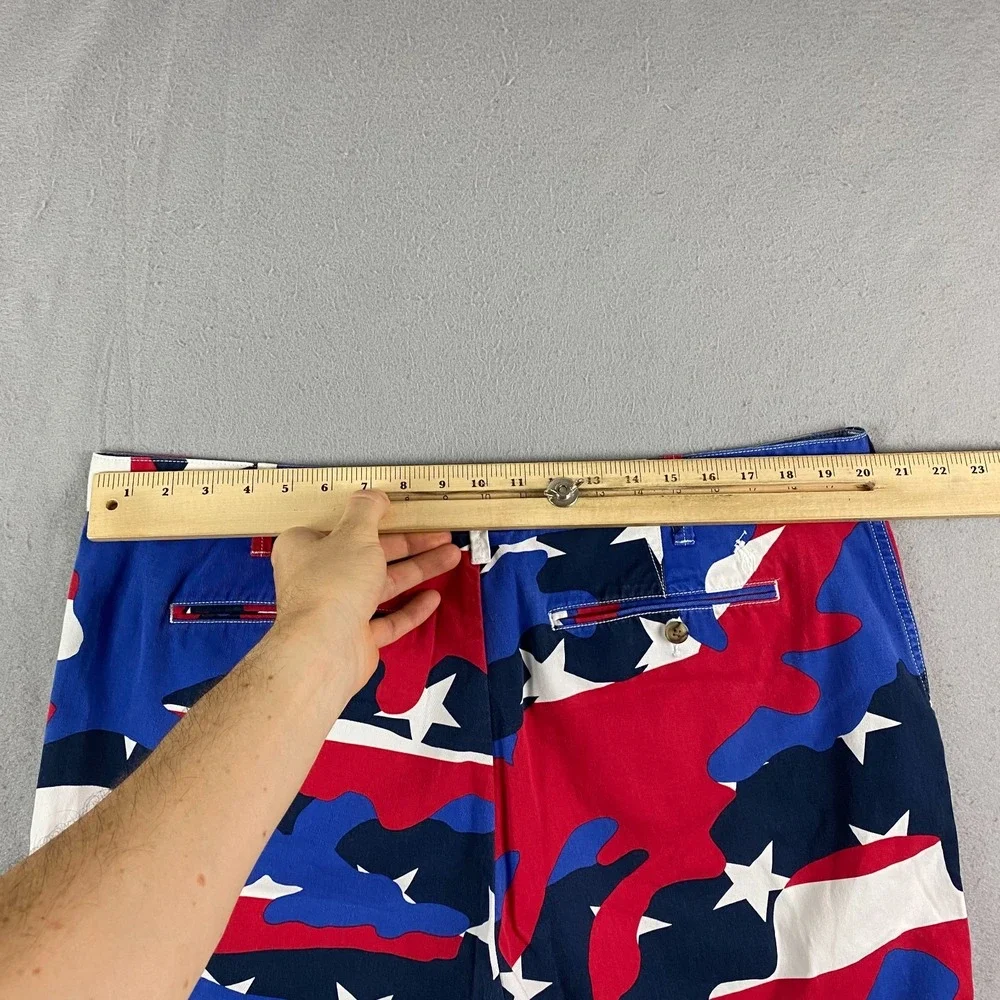 Polo Ralph Lauren Shorts Men 38 Chino US Flag Camo Stars And Stripes Pony Preppy